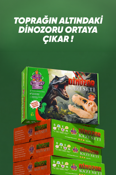 Süper Bilim Dinozor Kazı Seti | STEM seti, çocuklar için eğitici, eğlenceli bilimsel deneyler