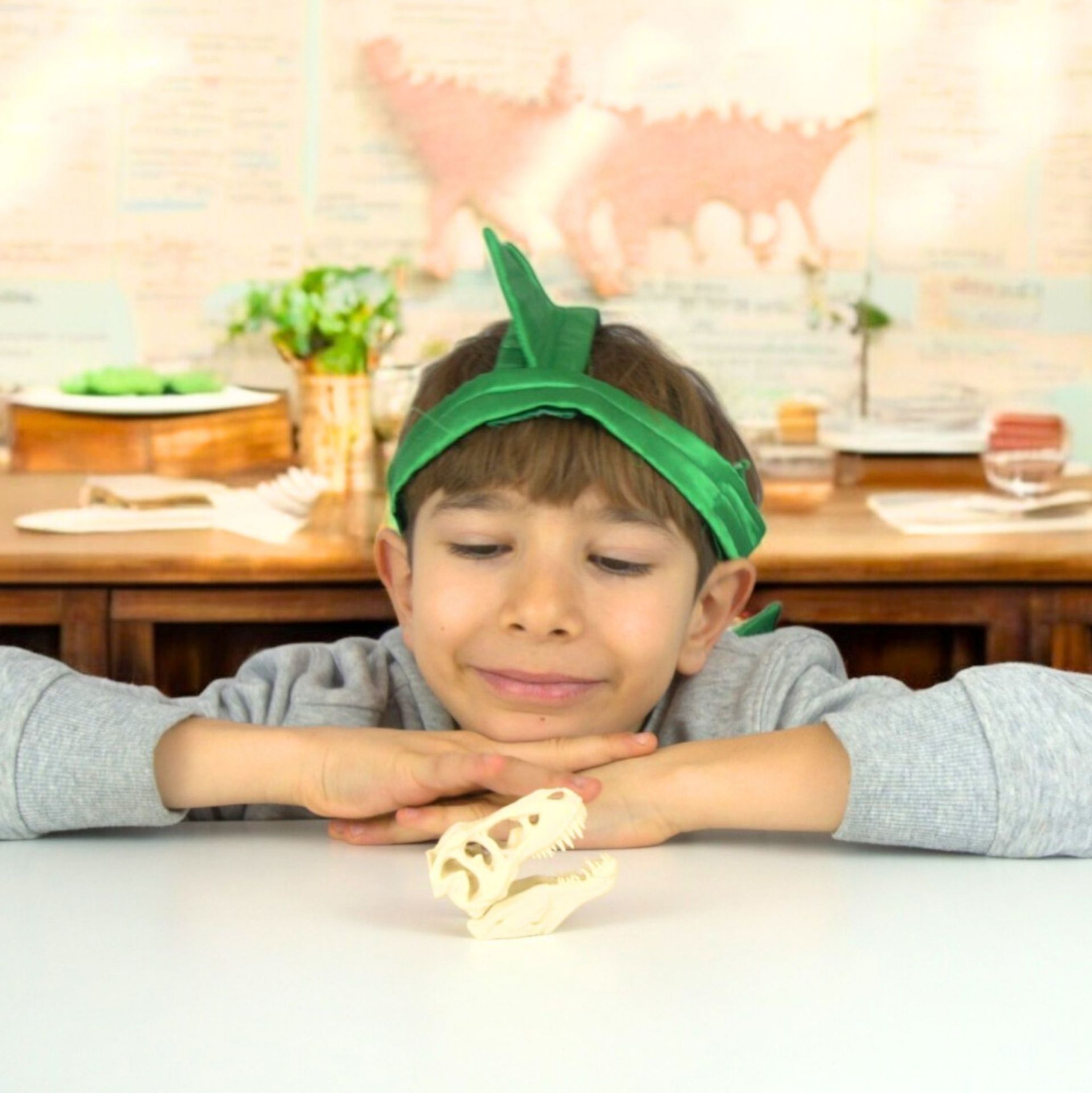 Mini T-Rex Dinozor Kafatası (İki Parça)