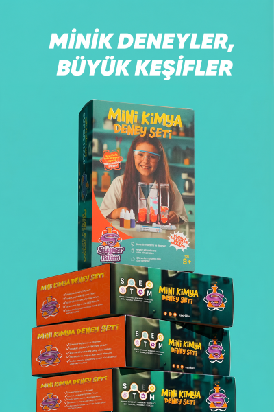 Süper Bilim Mini Kimya Deney Seti | STEM seti, çocuklar için eğitici, eğlenceli bilimsel deneyler