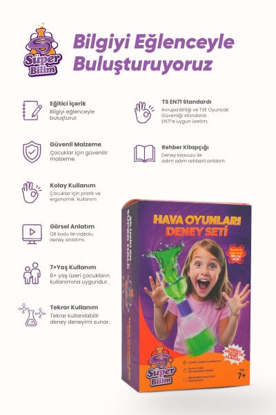 Süper Bilim Hava Oyunları Deney Seti | STEM seti, çocuklar için eğitici, eğlenceli bilimsel deneyler