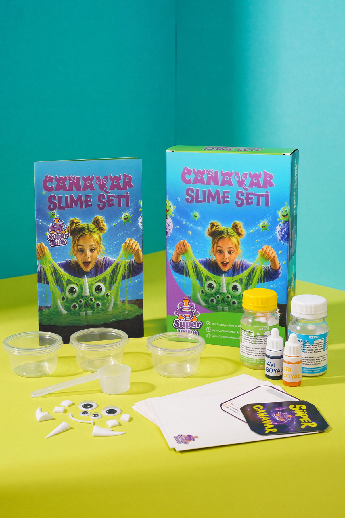 Süper Bilim Canavar Slime Seti | STEM seti, çocuklar için eğitici, eğlenceli bilimsel deneyler