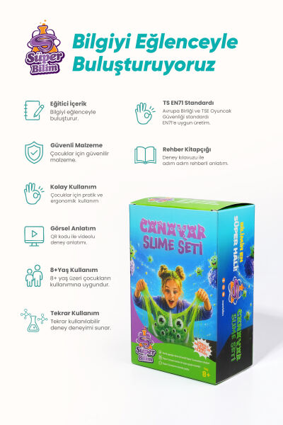 Süper Bilim Canavar Slime Seti | STEM seti, çocuklar için eğitici, eğlenceli bilimsel deneyler